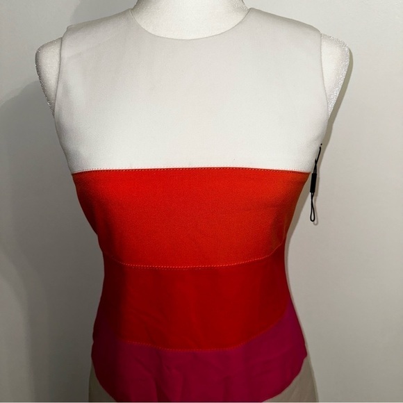 NWOT Calvin Klein Colorblock Midi Dress stripes size 2 - Picture 3 of 13